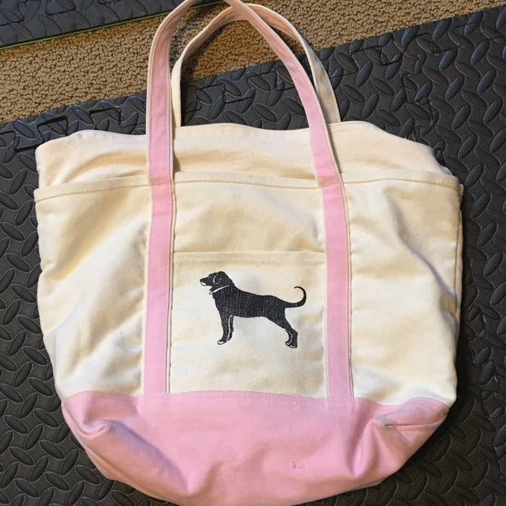 Black dog Pink Tote